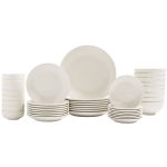 Food Network 40 Pc. Dinnerware Set, White, 40 Pcs 8