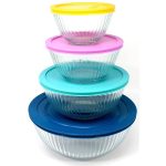 Pyrex 8-Piece 100 Years Glass Mixing Bowl Set Limited Edition
