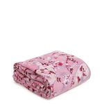 Vera Bradley Plush Throw Blanket Botanical Paisley Pink