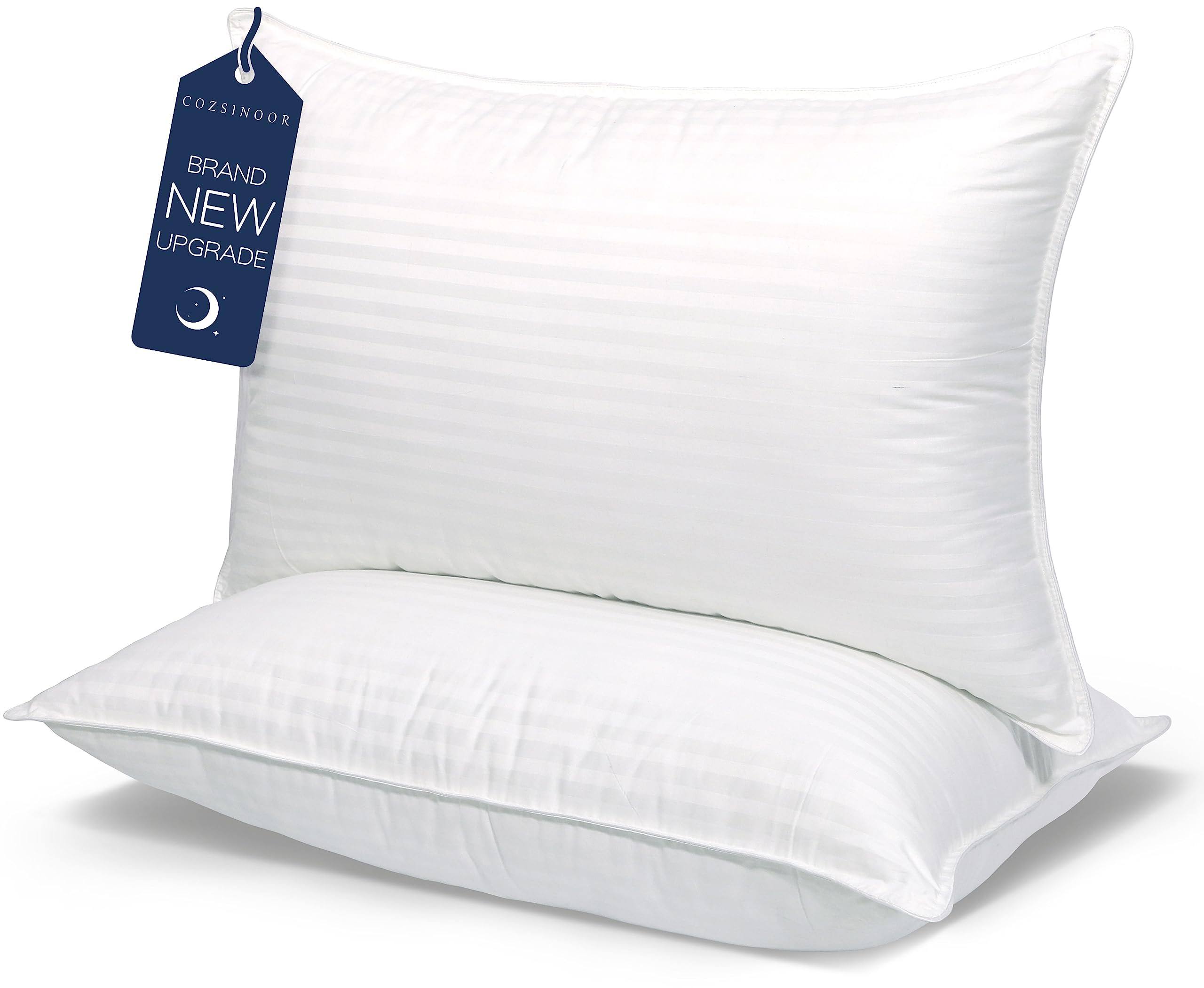 ff2e96236f1388eeeaea0e2273b7c5e9e52c7b50c7c7d6a786c8625c68637457.jpg COZSINOOR Queen Size Bed Pillows Set of 2, Plush Cooling Hotel Quality Pillows with Breathable Skin-Friendly Microfiber Cover - Image 1