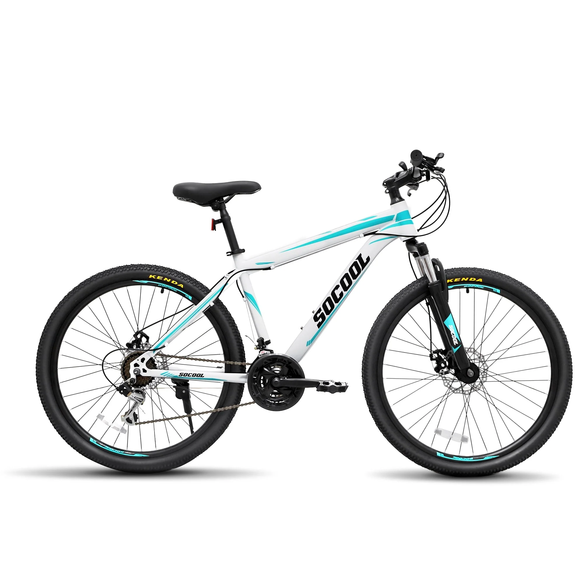 ff317680b57df1c8567b40784c441d9a58a7a80bdf8bb6b7fd28678e65257873.webp 26 in Mountain Bike Disc Brake 21 Speed Bike for Adult or Teens, Dual Disc Brake City Road Bicycle (White) - Image 1