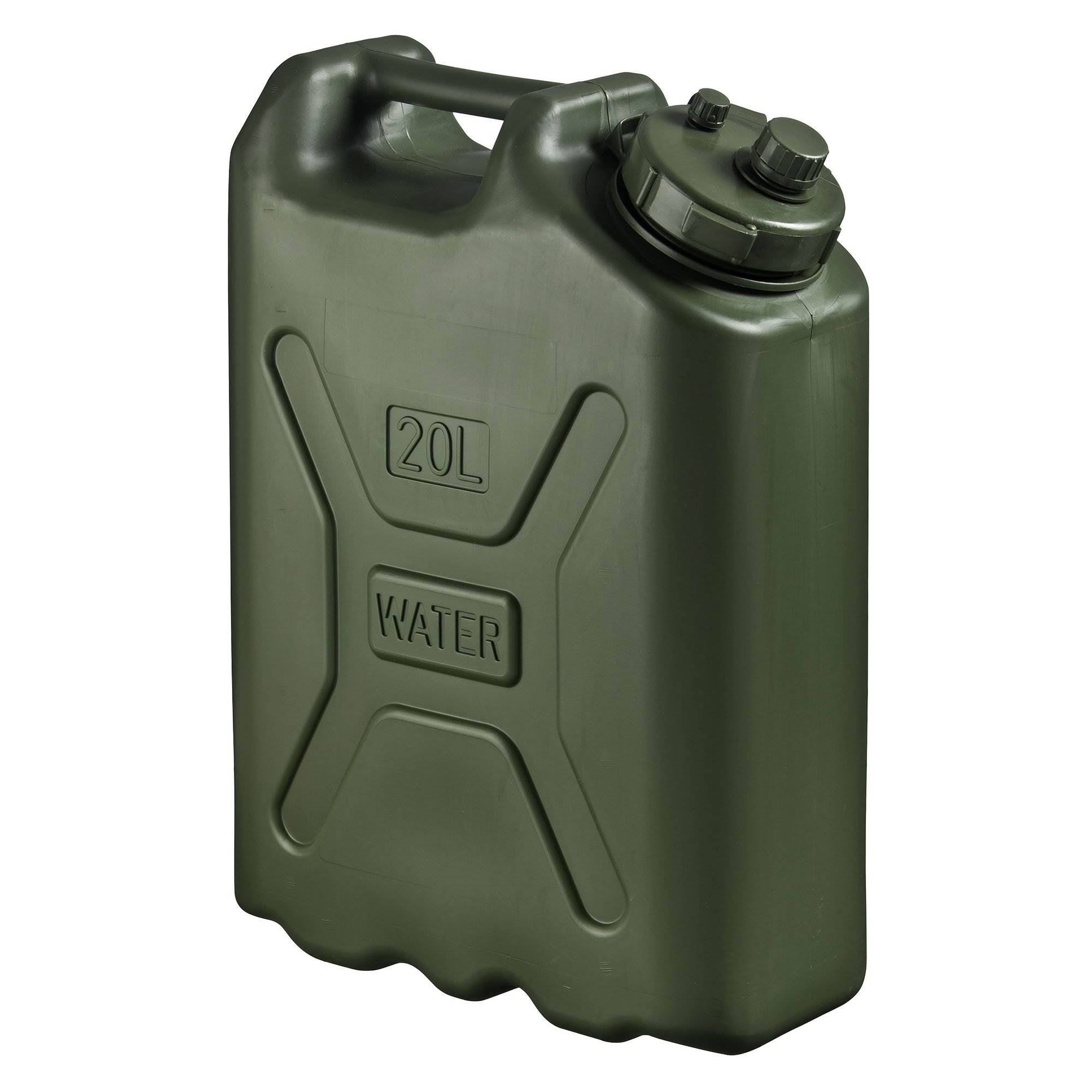 ff4066c7aab858c9df667e8f168149c281b6e87920df6c8bebe31bcea683d4c0.jpg Scepter BPA Durable 5 Gallon 20 Liter Portable Water Storage Container, Green (6 Pack) - Image 1