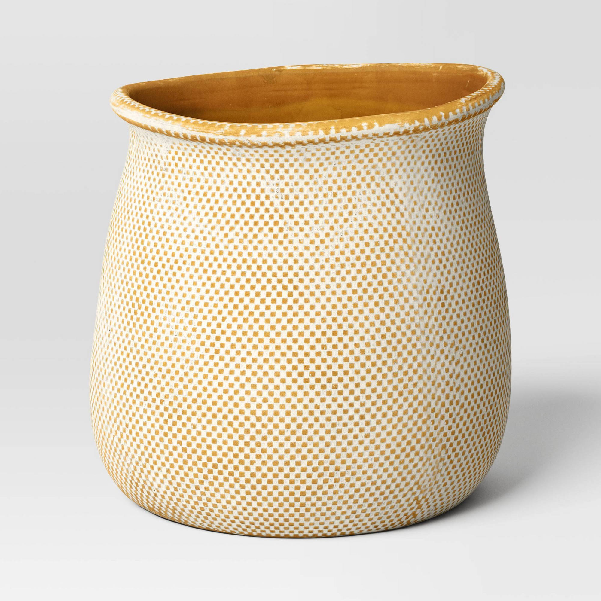 Antique Finish Ceramic Indoor Outdoor Novelty Planter 1 Planter Pot Cream 8"x8" - Threshold