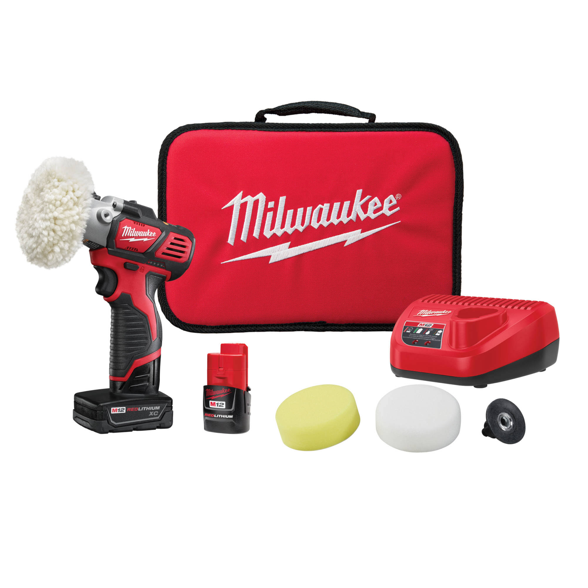 ff656fa90ff212f5038fc002d431f7a28d67f59ca39cd70184243eea7bd28620.jpg Milwaukee 2438-22X M12 Variable Speed Polisher / Sander Kit - Image 1