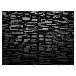 Designart 'Black 3D Geometric Background' Abstract Artwork Print on Canvas - 20 in. Wide x 12 in. High