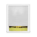 Redi Shade Easy Lift Trim-at-Home Cordless Pleated Light Filtering Fabric Shade (Fits Windows 19"-30"), 30 inch x 64 inch, White