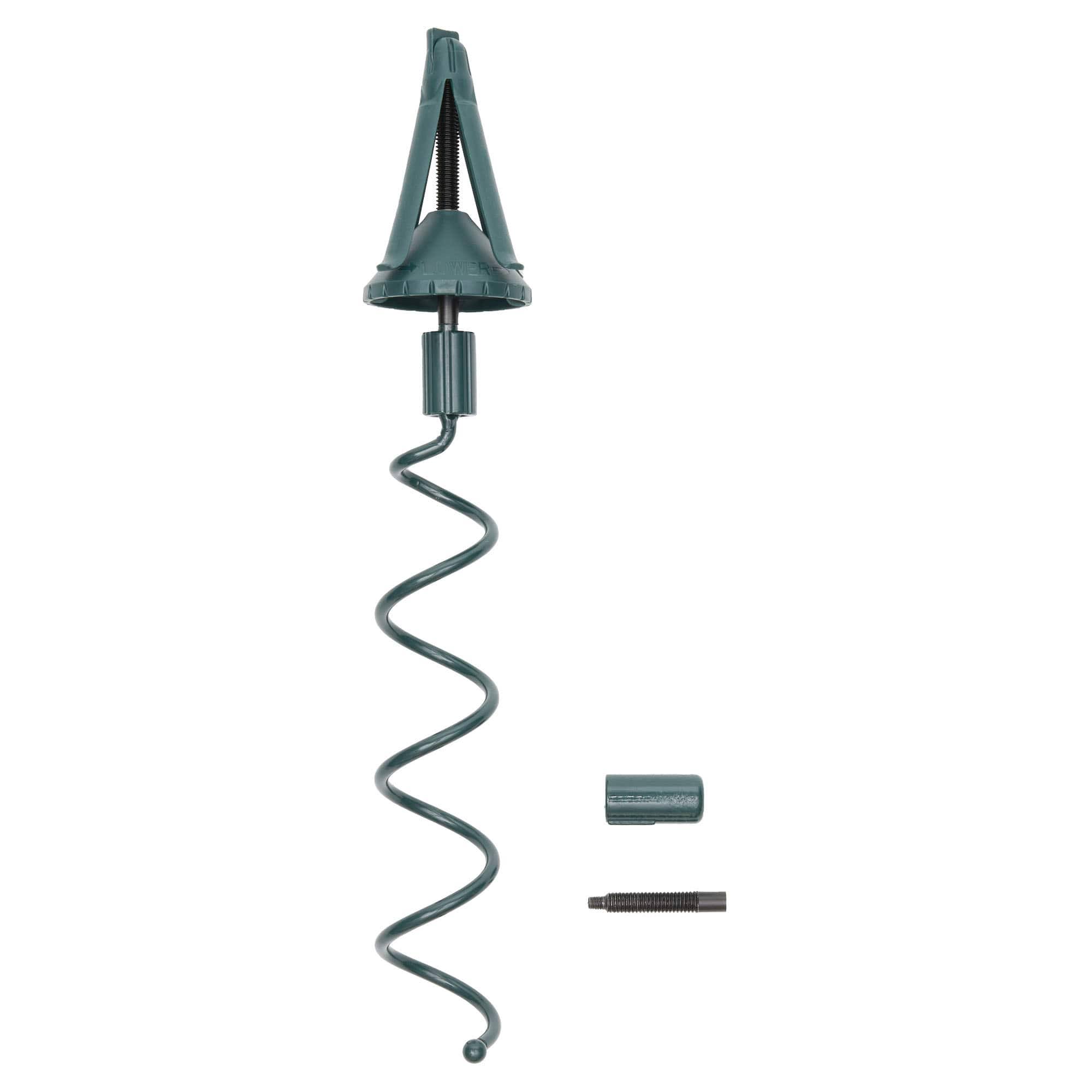 ffaad5086a43988f554c3124bb7d003a58748330d426a3d41c222a7a5721582f.jpg Village Lighting Universal Tree Topper Holder ,Green - Image 1