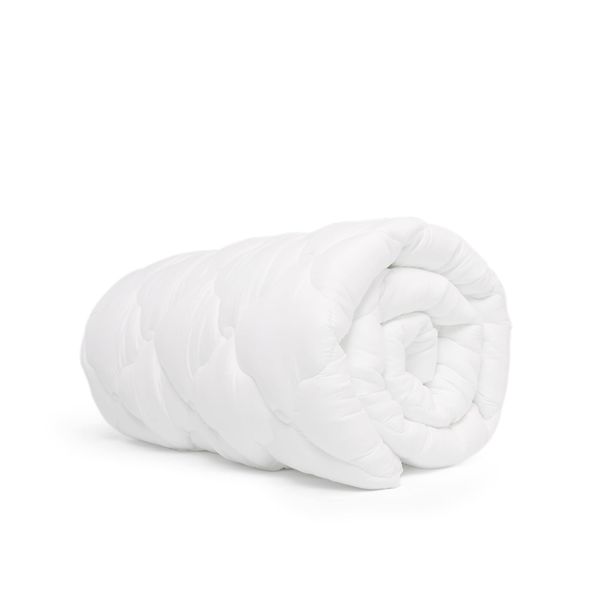 fff3a3870dd972c71c691c9d65992d0dbfe4266e4187958fa5784aed7b2039b2.jpg White Queen Extra Plush Mattress Pad with Fitted Skirt - Image 1
