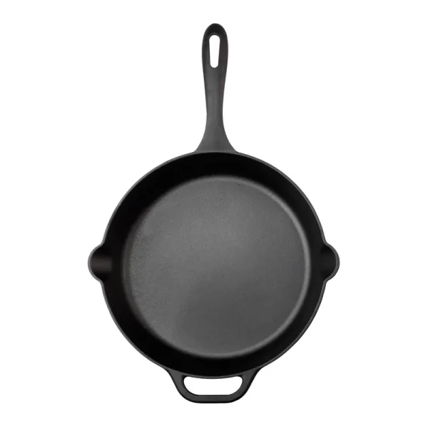 Victoria Seasoned Cast Iron Skillet, Black, 12"