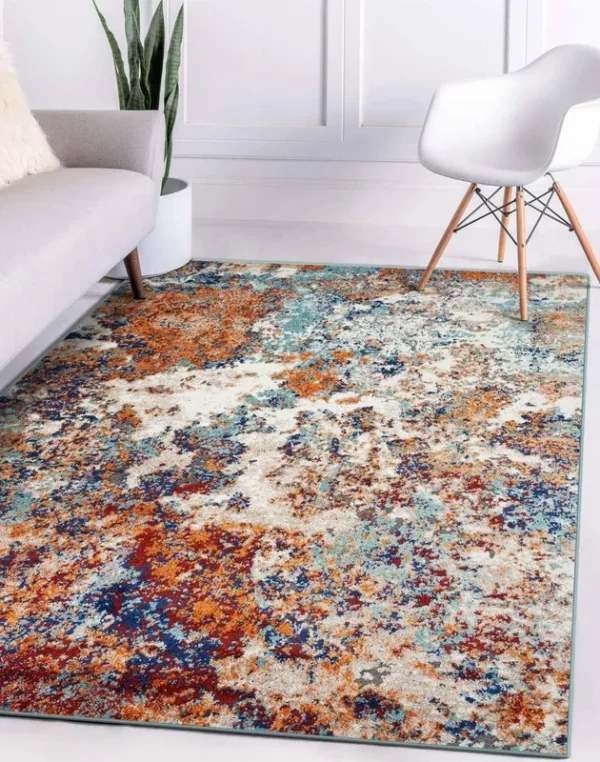 Luxe Weavers Beverly Collection Modern Abstract Area Rug 6490 Multi 2x3