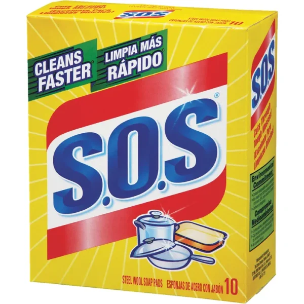 S.O.S Steel Wool Soap Pads - 10 count
