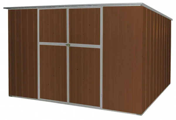 Zoro Select 13x107 342 Cu. ft. Brown Steel Vertical Outdoor Storage Shed