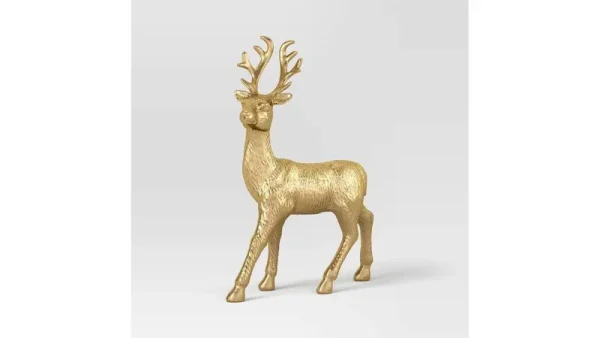 Wondershop Metallic Plastic Standing Deer 12.5" Gold Animal Christmas Figurine | Target