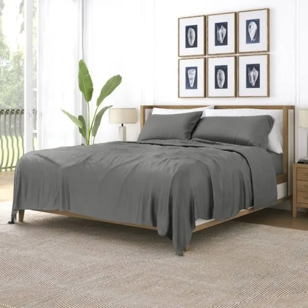 Luxury Ultra Soft Bamboo Sheet Set by Sharon Osbourne Queen Slate