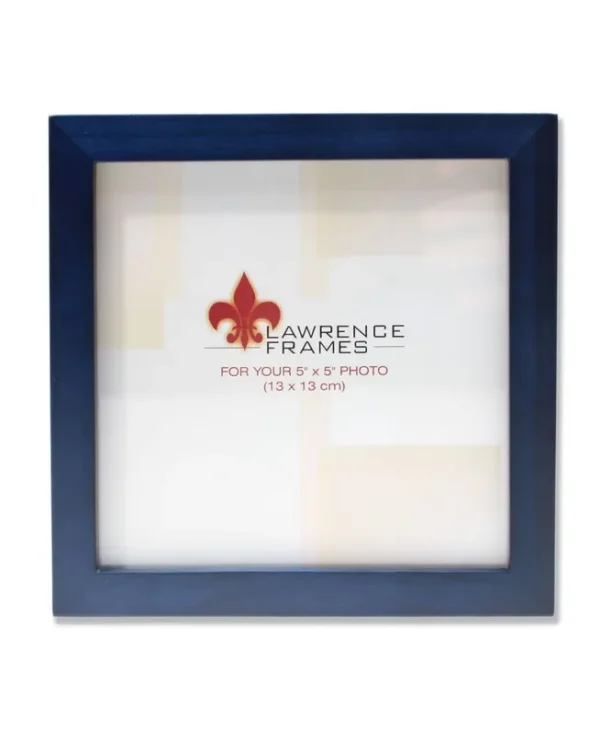 Lawrence Frames 5x5 Blue Wood Picture Frame - Gallery Collection 755755