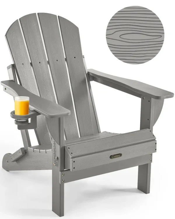 Ciokea Folding Adirondack Chair Wood Texture