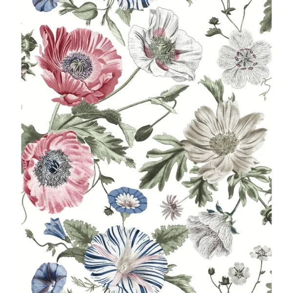 RoomMates Vintage Poppy Peel & Stick Wallpaper Pink