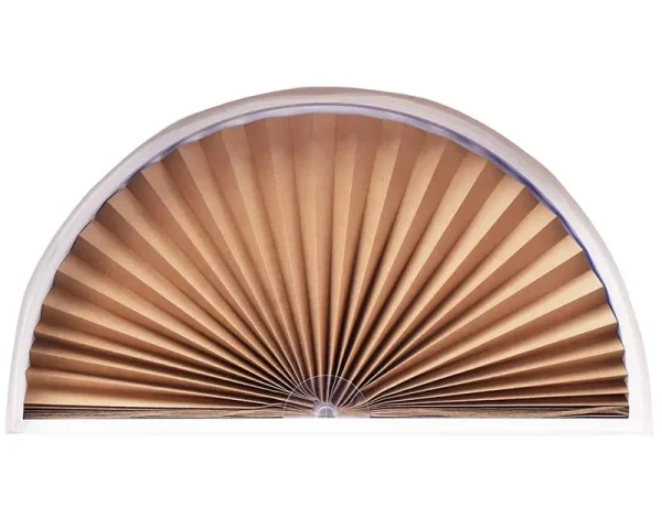 Redi Shade Original Natural Light Blocking Fabric Arch Pleated Shade - 72 in. W x 36 in. L