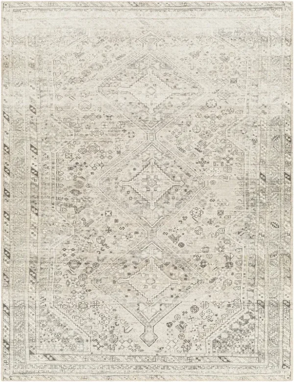 Hauteloom Barny Traditional Oriental Machine Washable Area Rug - 6'7" x 9' - Beige, Cream, Sage Green / Barny