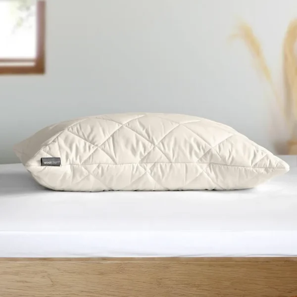 Wool Pillow from Woolroom, Deluxe Washable - King (20x36 inch)