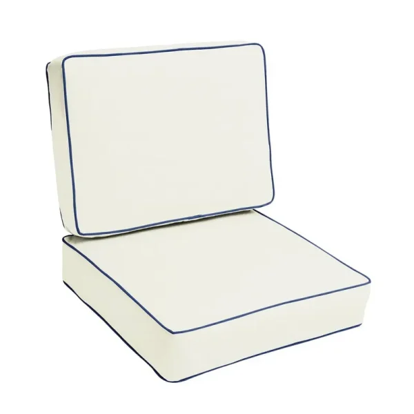 Indoor/Outdoor Sunbrella Seat/Back Cushion Birch Lane Fabric: Canvas Natural Sunbrella Canvas