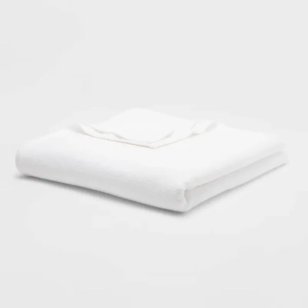 King 100% Cotton Bed Blanket White - Threshold