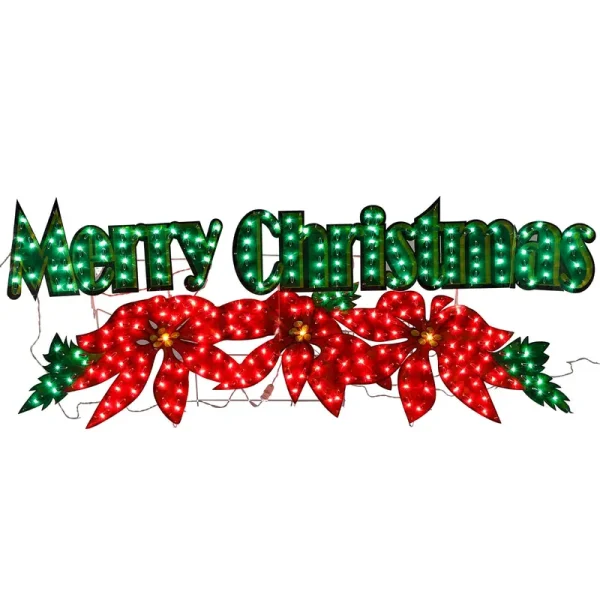 Holiday Living 250-Light Holograph Sign- Merry Christmas - Each