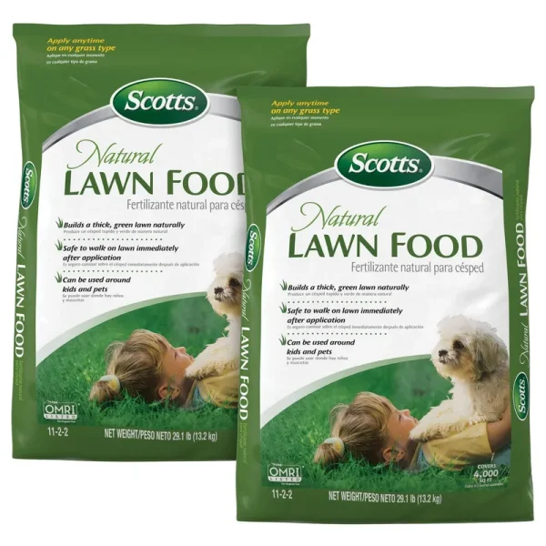 Scotts Natural Lawn Fertilizer, 4,000 Sq. ft., 29.1 lbs. (2-Pack)