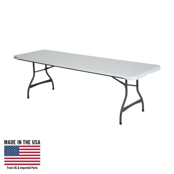Lifetime 8 Ft. Commercial Nesting Rectangle Folding Table for Indoor/Outdoor Use