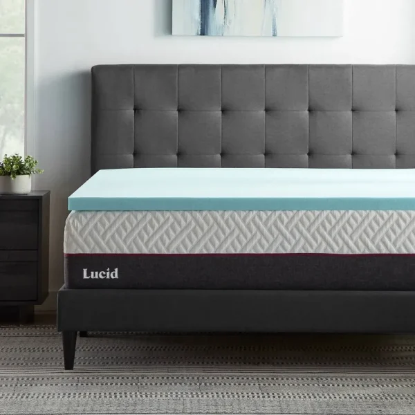 Lucid 2 in. Gel Infused Memory Foam Mattress Topper Size: Twin XL