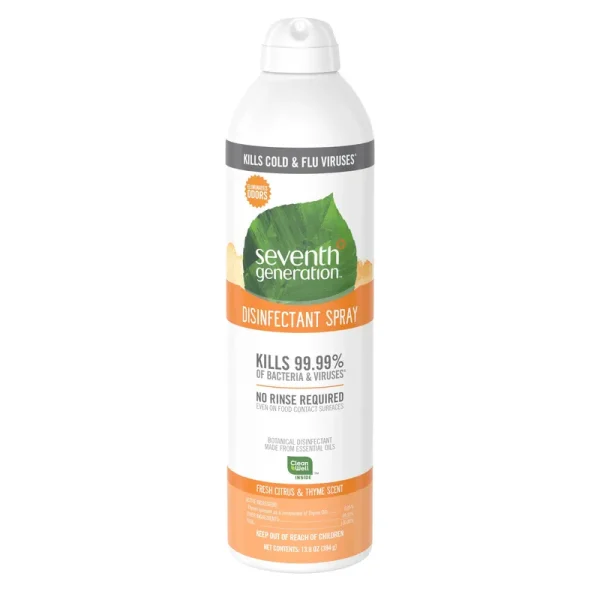 Seventh Generation Disinfectant Spray - Aerosol - Fresh Citrus & Thyme - 13.9 oz
