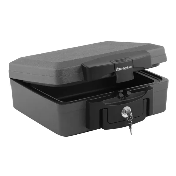 SentrySafe H0100 Fire-Resistant Box and Waterproof Box with Key Lock 0.17 Cu ft