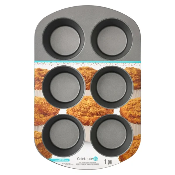 Wilton Recipe Right Jumbo Muffin Pan, 6 Cup, Non-Stick