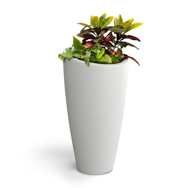 Mayne 32 in. Modesto Tall Planter, White
