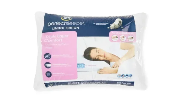 Serta - Triple Layer Comfort Gel Memory Foam Pillow