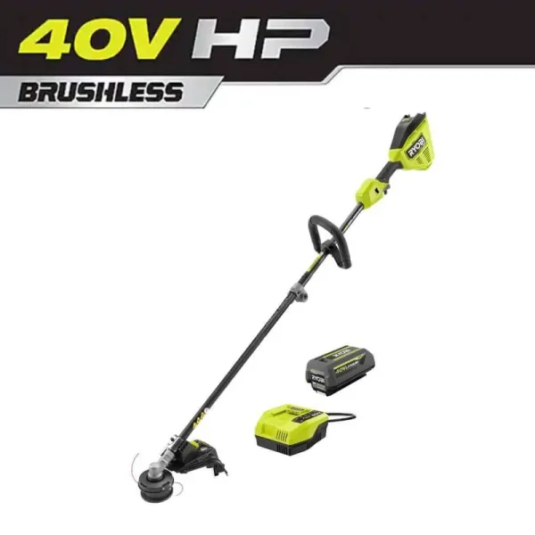 40V HP Brushless 16 in. Cordless Carbon Fiber Shaft Attachment Capable String Trimmer with 4.0 Ah Battery and Charger
