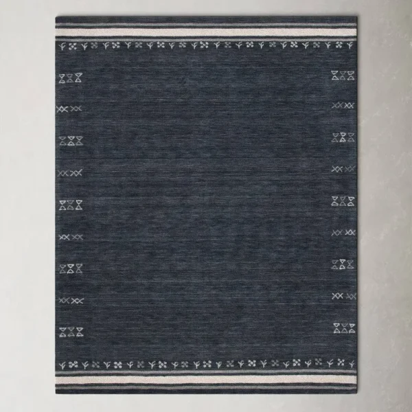 Santiago Handmade Wool Charcoal Rug AllModern Rug Size: Rectangle 5' x 8'