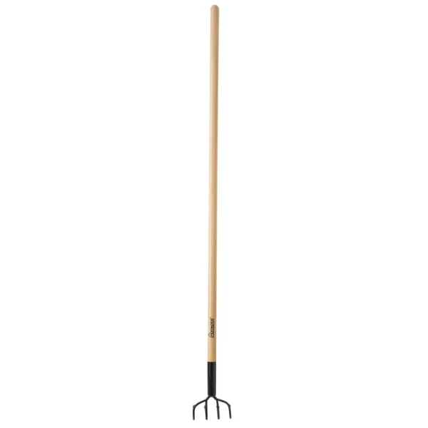 HomePlus 4 Tine Steel Cultivator 48 in. Wood Handle