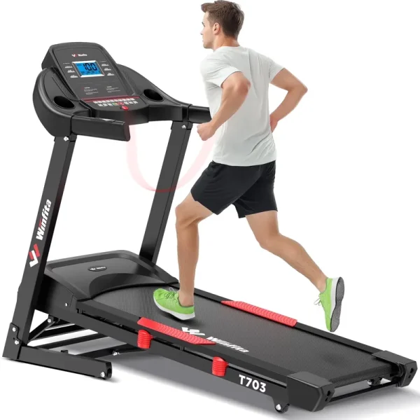 15% Auto Incline Treadmill for Home and Office, Portable Foldable Treadmills with 300 lb Weight Capacity, 4.0HP Quiet Walking Pad Treadmill, Pulse Monitor, BMI Detector, 50"x18"