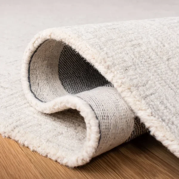 Safavieh Micro-Loop MLP537F Light Grey / Ivory Rug - 5' Square
