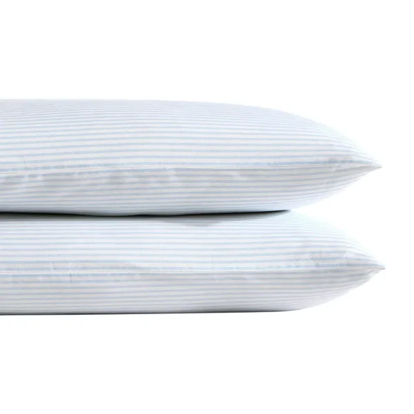 Laura Ashley Ramona 2-Piece Cotton Standard Pillowcases, Blue