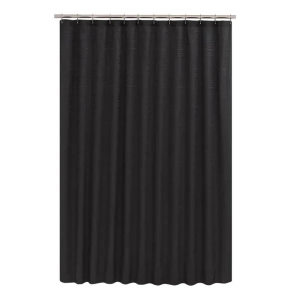 Mainstays Henderson Mosaic Shower Curtain - Black - 72 x 72 in