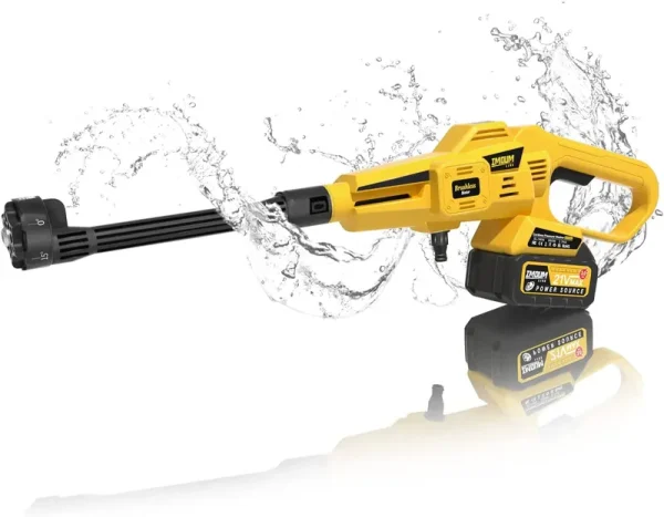Cordless Power Washer, 6 - in - 1 Brushless Max 950 PSI Portable Pressure Washer, 3 Adjustable Levels, 21V Electric Pressure Washer for Washing Cars Floors