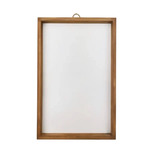 Make Market White Plaque with Brown Frame - 17 x 25 in