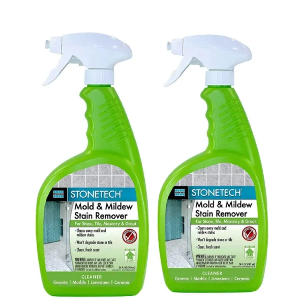 StoneTech Mold & Mildew Stain Remover, Cleaner for Natural Stone, 24-Ounce (.710L) Spray Bottle, 2-Pack