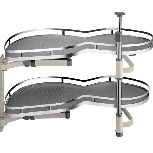 VEVOR Swing Left Blind Corner Cabinet Pull Out for 36 inch Cabinet, 2 Tier Swing Tray Blind Kitchen Cabinet, Soft Close Cloud Blind Organizer for