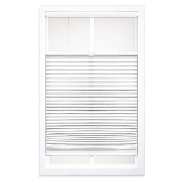 Dez Furnishings Cordless 1.5" Light Filtering Top Down Bottom Up Cellular Shade, 31"W x 48"H, White