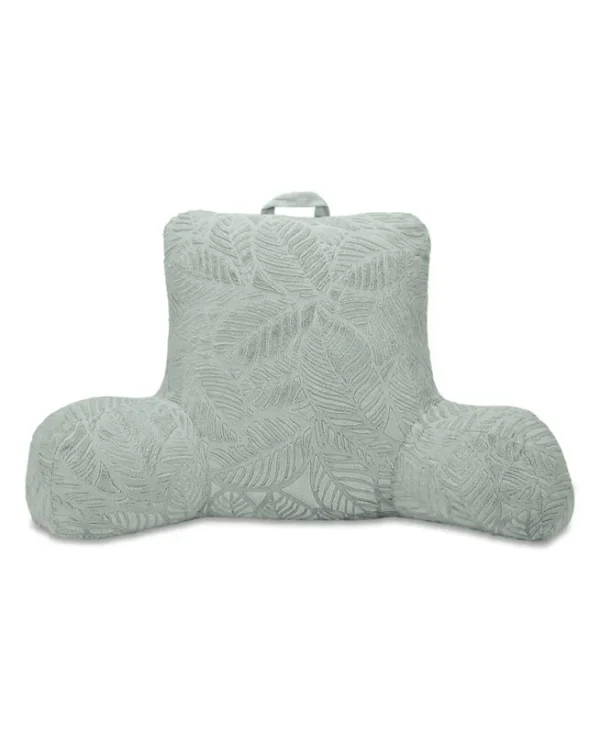 Arlee Home Fashions Fern Bed Rest Lounger Pillow, 33" x 14" - Gray
