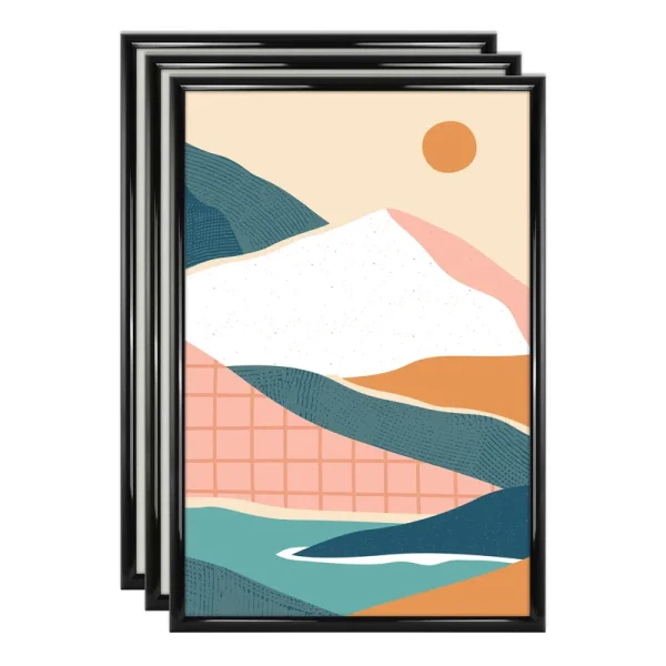 Mainstays 20 inchx30 inch Black Rounded Poster Frame Set of 3, Size: 20 inch x 30 inch