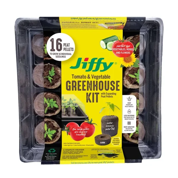 Jiffy Greenhouse Tomato/veggie Seed Starter Kit, 16